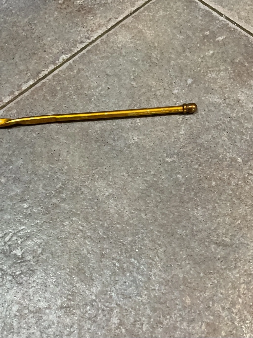 Brass-Tone Twisted Metal Candle Snuffer - Gold Finish